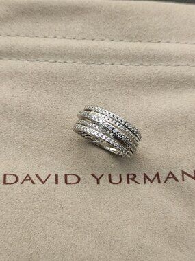 David Yurman 925 Silver Ring with Original Pouch